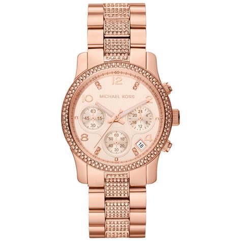 michael kors pink gold ladies watch|michael kors watch gold women's.